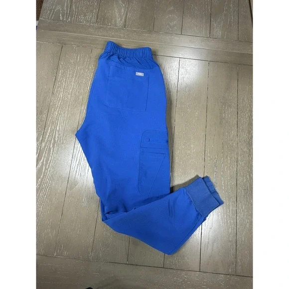 FIGS Cairo Cargo Pants Mens Small Blue Button Jogger Scrub‎ Workwear Nurse
