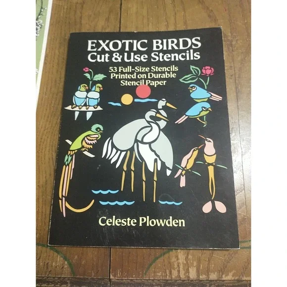 Vintage‎ Exotic Birds Cut and Use Stencils Celeste Plowden 53 Stencils NEW