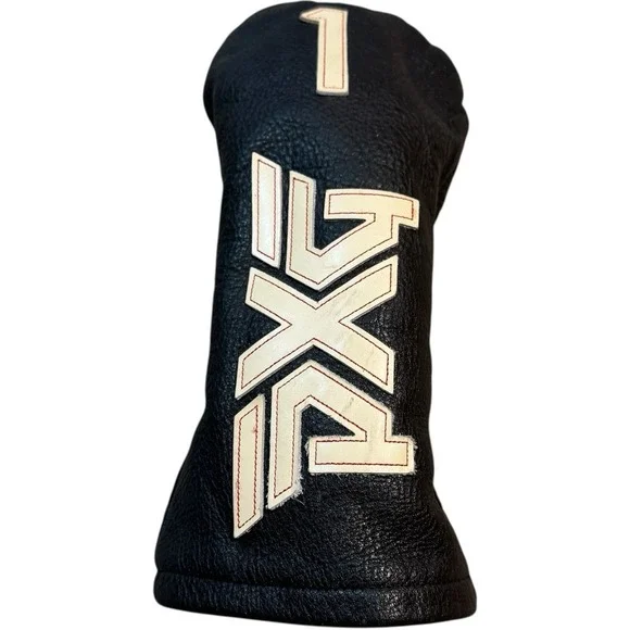 PXG Black/White Lifted Driver Wood Headcover Golf White‎ Letter Red Stitch