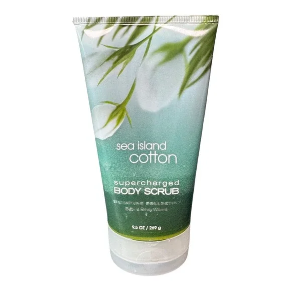 Bath Body Works Sea Island Cotton‎ Supercharged Body Scrub 9.5 oz