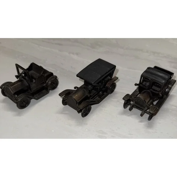Simplex Metal Antique Car Pencil Sharpeners ~ Model Lot Of 3