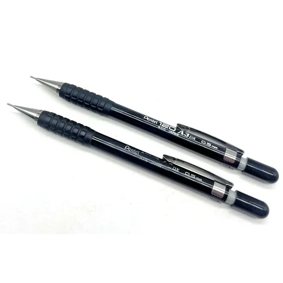 Pentel 120 A3 Dx A315 Made in Japan 0.5 MM Mechanical Pencils Set Lot 2 Grip