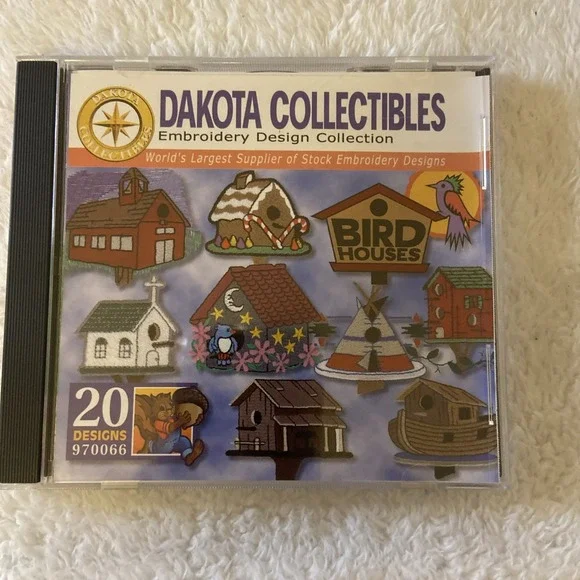 Dakota Collectibles Embroidery Design Collection‎ Bird Houses CD 970066
