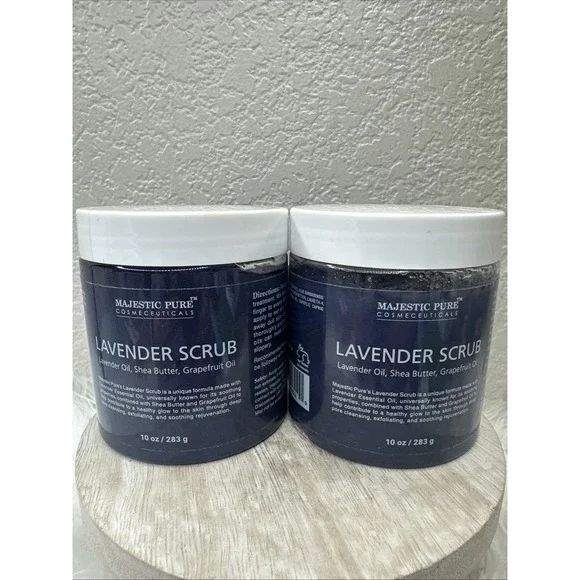 $29‎ 🌙 X2 Majestic Pure Cosmeceuticals Lavender Scrub 10oz NEW