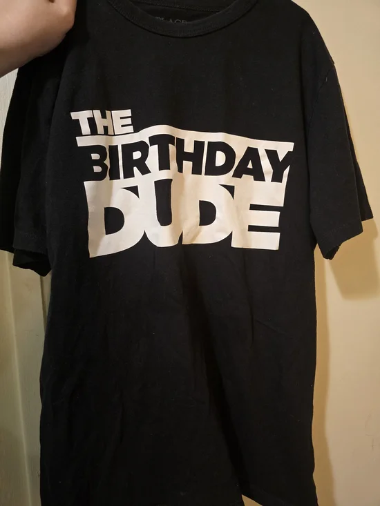 The Children's Place Black 'Birthday Dude' Graphic Tee