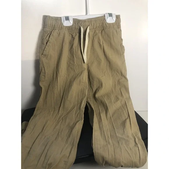 The Children's Place Boys Size 8 Tan Khaki Pants Elastic‎ Waist Pre-Owned