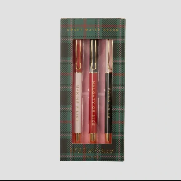 Holiday Cheer Metal Pen Set - Stocking Stuffers, Gifts
