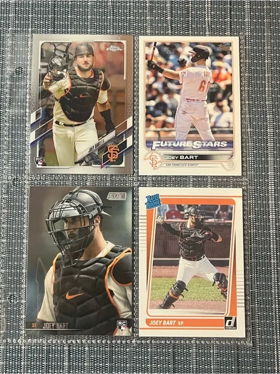 ⚾️ Joey Bart Panini/Topps MLB Baseball Trading Sports Cards, Set of 4
