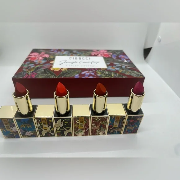 MISKOS Matte Moisturizer Jungle Lipstick~4PCS CIBBCCI Silky LongLasting Waterprf