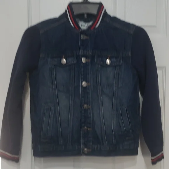 The Children's Place Blue Denim Kids Jacket with Navy Sleeves