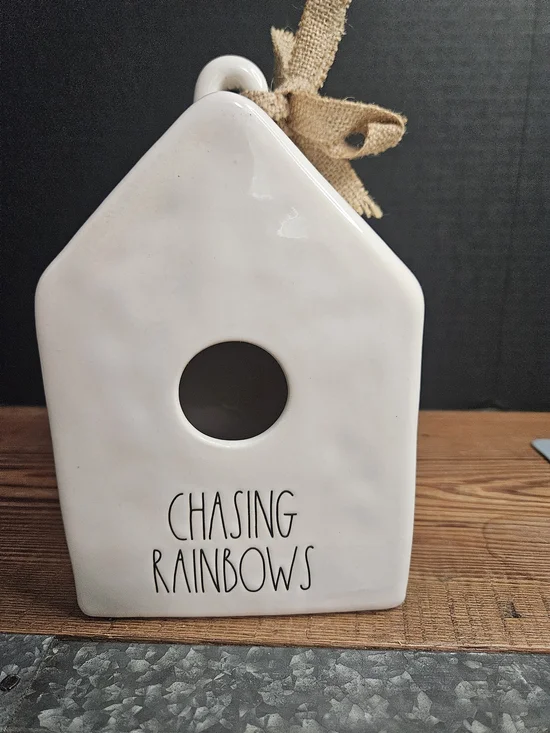 Rae Dunn Ceramic Birdhouse Décor - White 