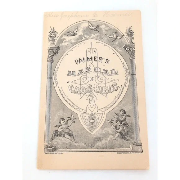 Palmer's Manual of Cage Birds 1884 Ephemera Trade Card Advertising General Store