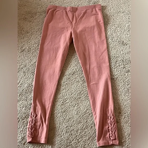 The Children's Place Girl's Leggings Size 10/12 with Braid at bottom