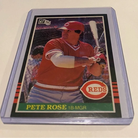 Pete Rose 1985 Donruss Baseball Card # 641 Cincinnati Reds Vintage Collectible