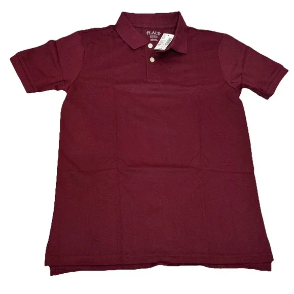 The Children's Place Boys Redwood Uniform Pique Polo L (10/12) 191755916378 NWT