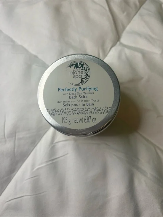 Avon Planet Spa Perfectly Purifying Bath Salts - Silver & White NEW