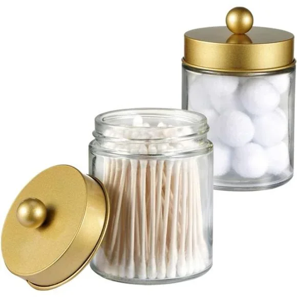 Jars Bathroom Storage Organizer -Countertop Storage Organizer Canister Jar