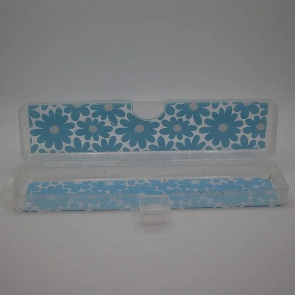 Pen Gear Pencil Case Blue Floral School Supply Organizer Storage