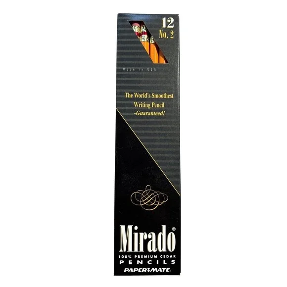 NEW Paper Mate Mirado No 2 Pencils 12 Count 100% Premium Cedar Vintage 2003 USA