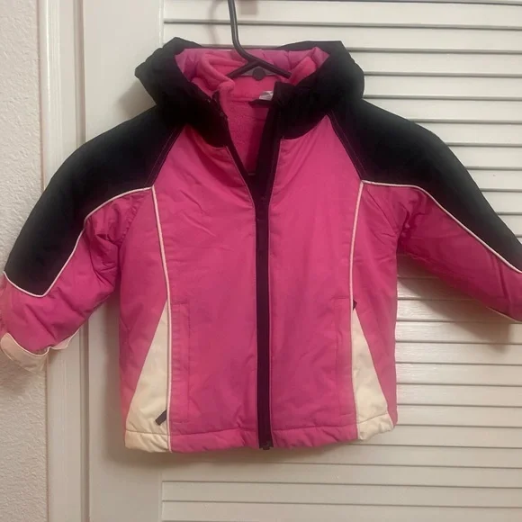 The Children's Place Pink and Cream winter snow 3 in 1 jacket