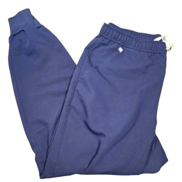 FIGS Tansen L Technical‎ Collection Navy Blue Jogger Scrub Pants Stretch Nursing
