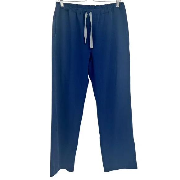 FIGS Mens Navy Blue Technical Collection Straight Leg Medical Scrub Pants Size M