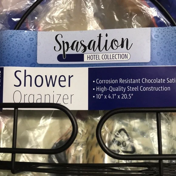 Spasation hotel collection shower organizer CHOCOLATE Satin Finish NEW NWT