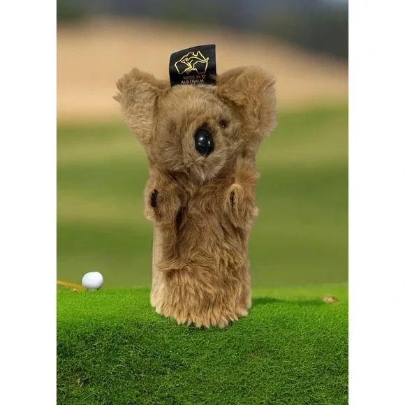Vintage Koala Bear Golf Club Cover Real Kangaroo Fur Australian (D2)