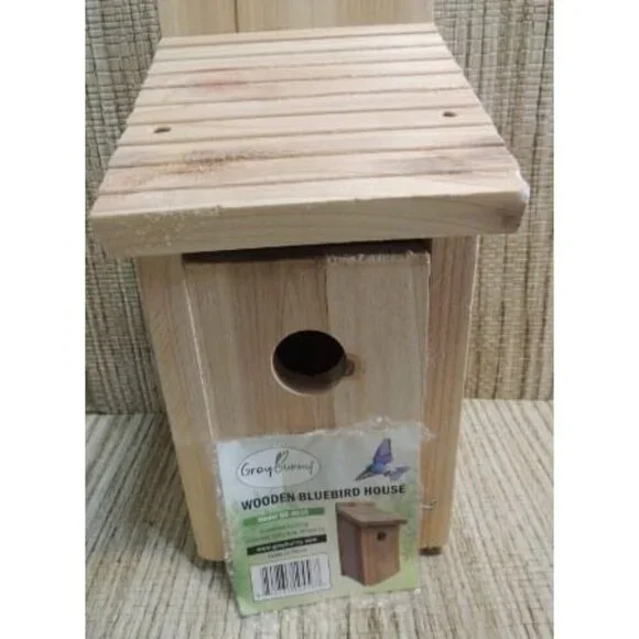 New Cedar Wood Bird House - Predator-Proof Bird Houses for Outside with 1 3/8