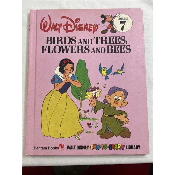 Walt Disney Birds And Trees Flowers And Bees Volume 7 Bantam Books 1983 Hardcove