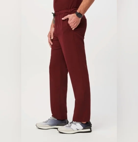 Figs Burgundy Men's Pisco Basic Scrub Pants NWT