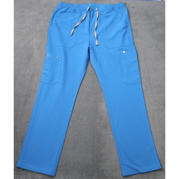 FIGS Scrub Pants Mens XL Blue Excellent Technical Collection TM3001 Straight Leg