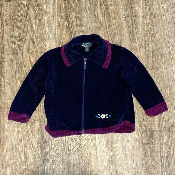 The Children's Place Cute Infant Zip Up Sweater ~ Sz 24 Mos ~ Blue ~ Long Sleeve