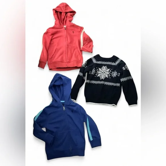 Gymboree & The Children’s Place Hoodies with Snowflake Sweater Boy’s Size 4T