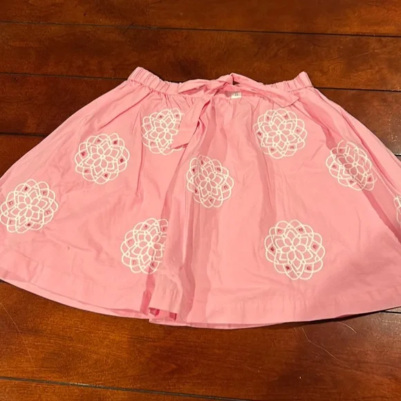 The Children’s Place Pink Embroidered Full Skirt Size 5 100% Cotton