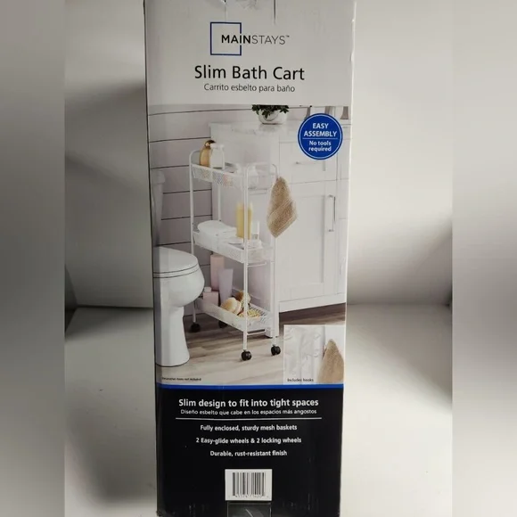 Slim bath cart