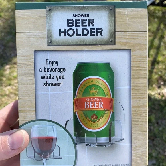Shower beer holder