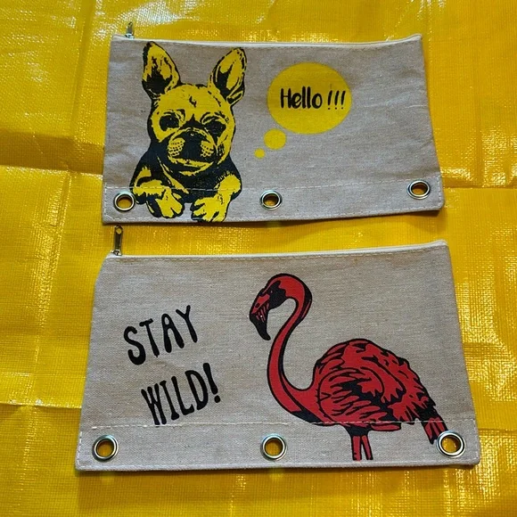 Animal pencil bags $3 if purchased with $10 or more order