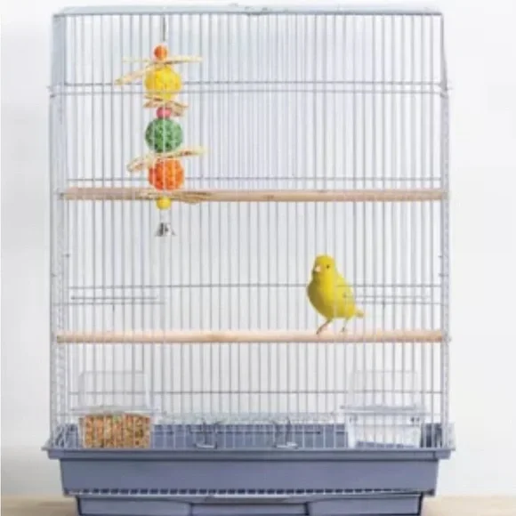 Spacious Gray Bird Cage