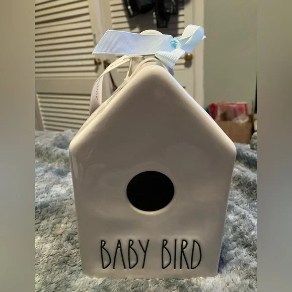 NWT Rae Dunn BABY BIRD Ceramic Birdhouse
