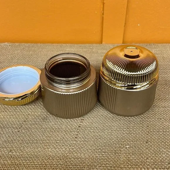 2 new decorative painted glass jars