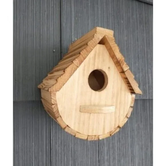 New Bird House for Outside,Outdoor Bird Houses, Natural Wooden Bird Hut