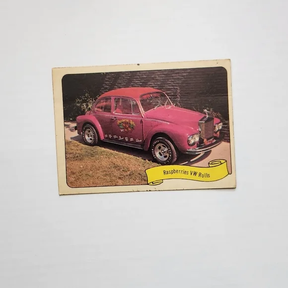 🍓 Vintage 1970 Fleer GEORGE BARRIS Kustom City Sticker - RASPBERRIES ROLLS 🏎️