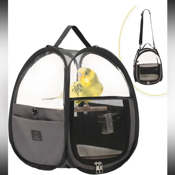 BRAND NEW Black Pet Bird Carrier/Travel Cage Bag