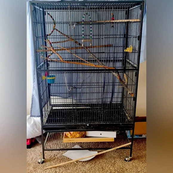 Bird Cage and Toys