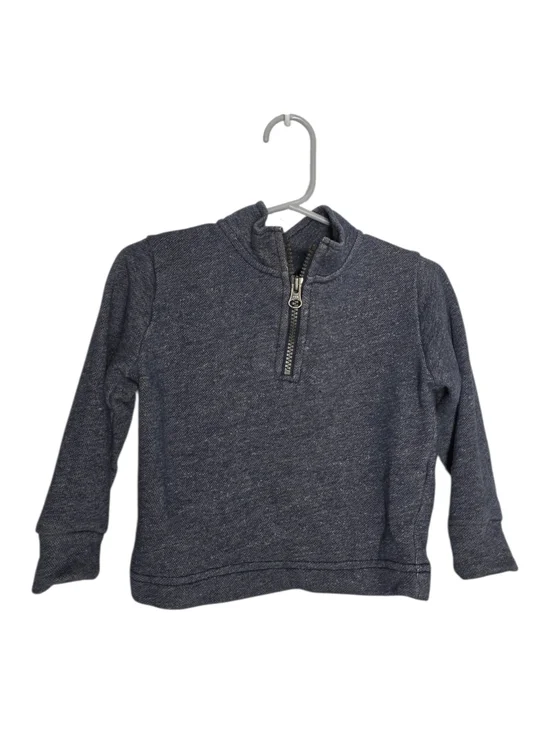 The Children's Place Heathered Navy Half-Zip Pullover Hoodie