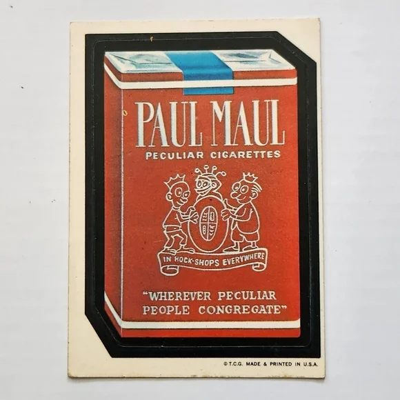 ✨VINTAGE 1973 Topps Wacky Packages Series 1 PAUL MAUL Sticker Short Print Rare