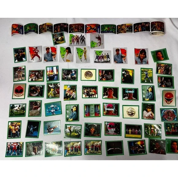 LOT 50+ Merlin Collections Mighty Morphin Power Rangers TRADING STICKER/ROLL