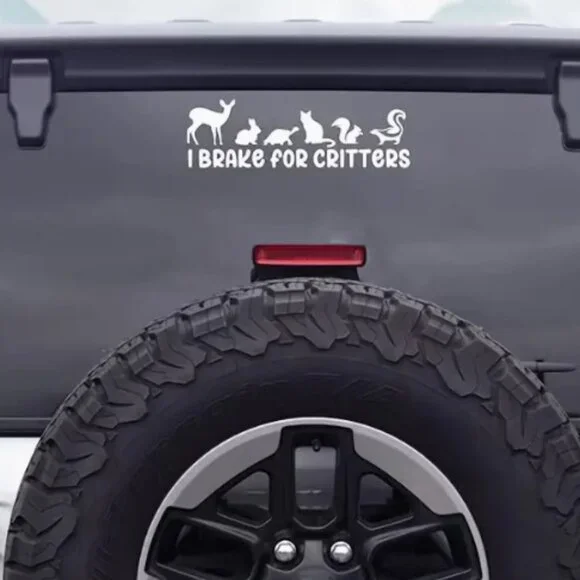 I Brake For Critters decal sticker
