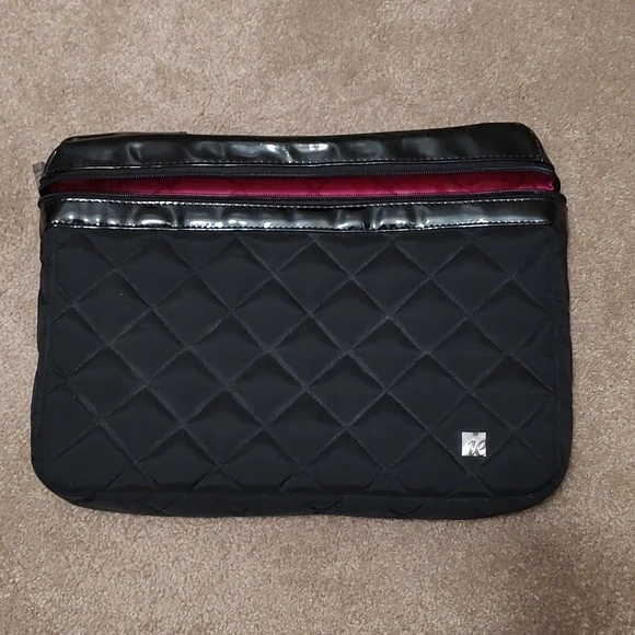 Black padded laptop bag